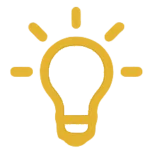 Pictogramme ampoule : gestion des éclairages