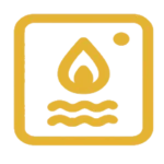 Pictogramme flamme : consommation de gaz de ville